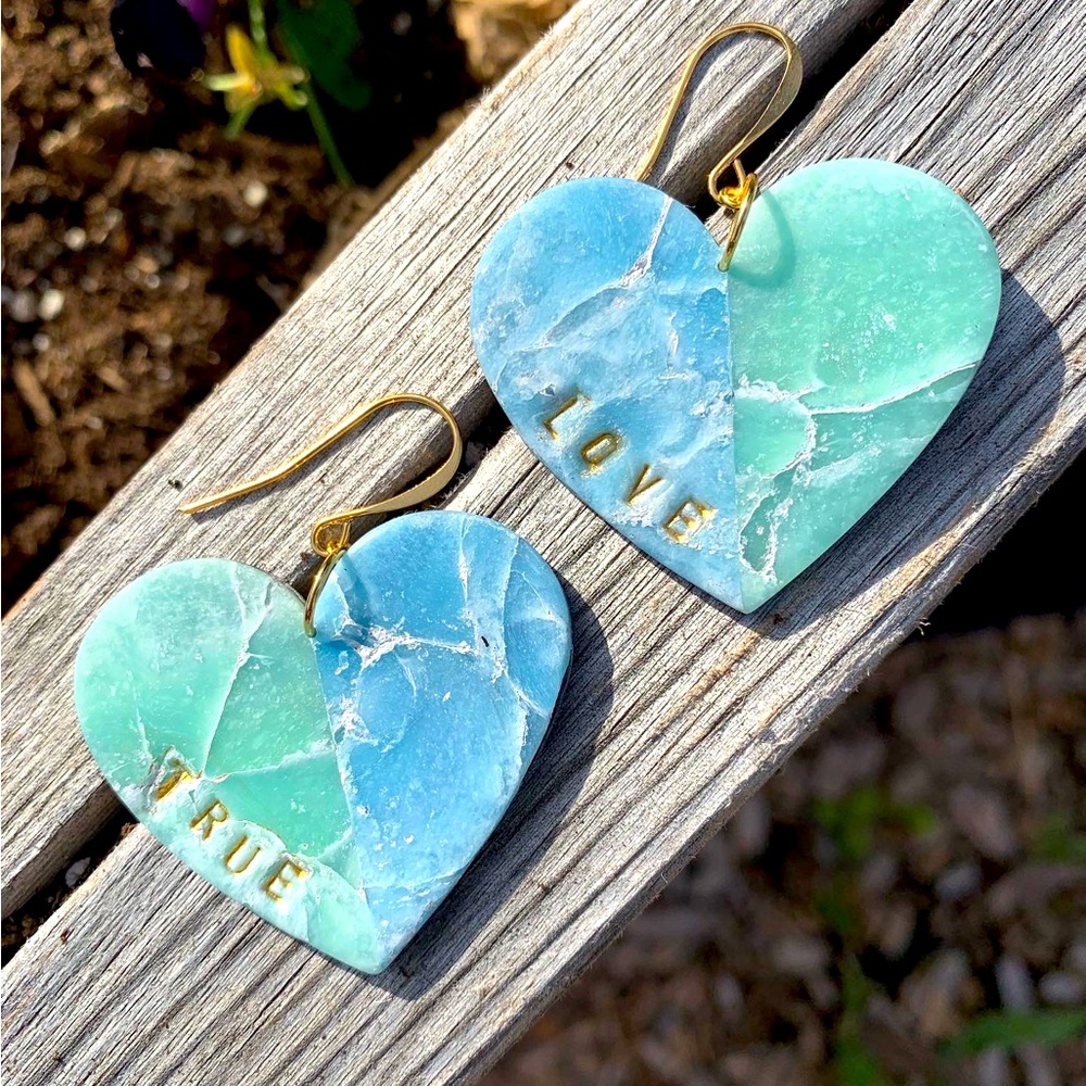 Heart statement earrings